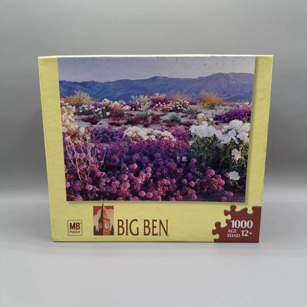 Hasbro Big Ben Puzzle Desert Flowers 1000 Piece 2007 Sealed